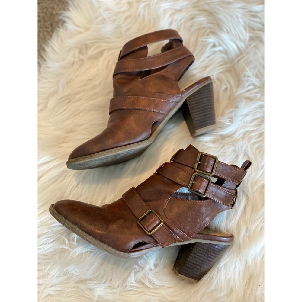 Adjustable Open Heel Booties